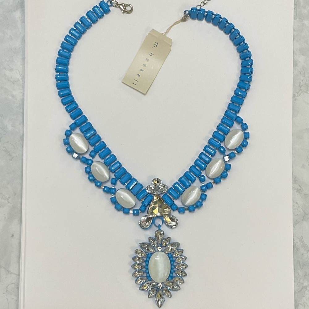 Maselli Blue and White Crystal Necklace